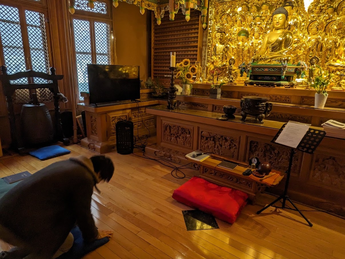 Buddhist temple interior