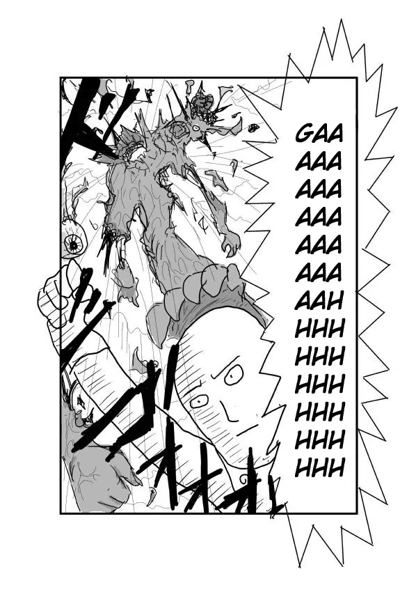 One Punch Man original rough artwork showing simple character drawings